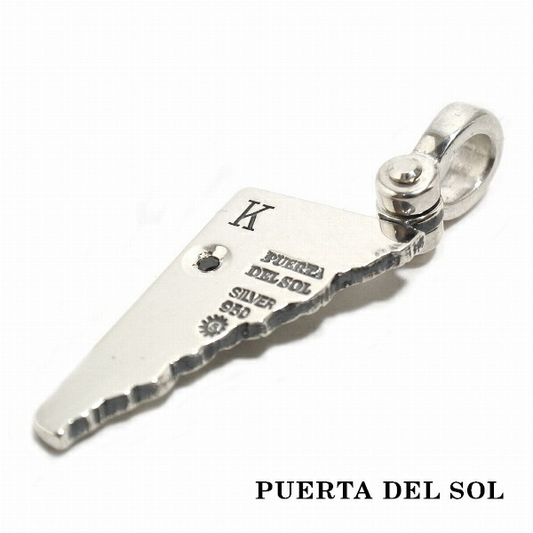 PUERTA DEL SOL トランプ ちぎれたキング カードモチーフ ペンダント 