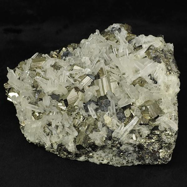 パイライト 原石 クラスター 水晶 共生 ペルー産 195g 天然石