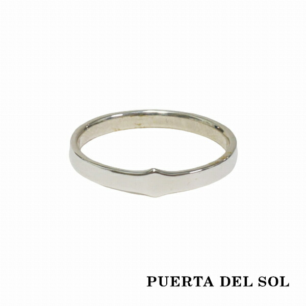 PUERTA DEL SOL Traditional シンメトリー 凸型 リング(5号〜23号) シルバー950 ユニセックス シルバーアクセサリー 銀 SV950 ブリタニアシルバー