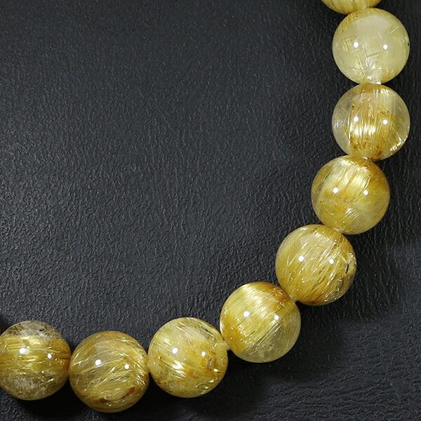 ルチルクォーツ 天然石　ブレスレット　新品7.8mm ゴールドルチルクォーツ ブレスレット 7.8mm 17.5cm メンズM