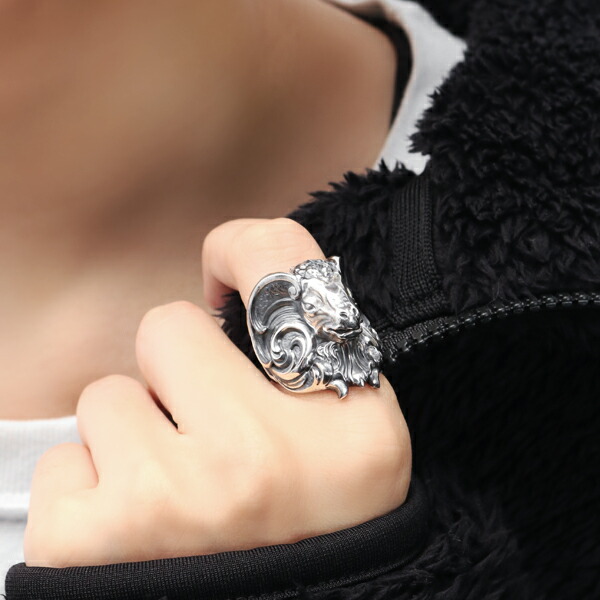 Hide + A&G 石付きリング シルバー925 21号 Hide + A&G 石付きリング シルバー925 21号 メンズ