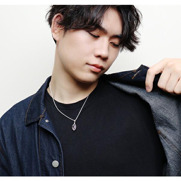 ルビー シルバー ネックレス 原石 入り スクリュー ケージ チェーン付き 7月 誕生石 天然石 パワーストーン レディース メンズ 天然 ヘッド トップ_4