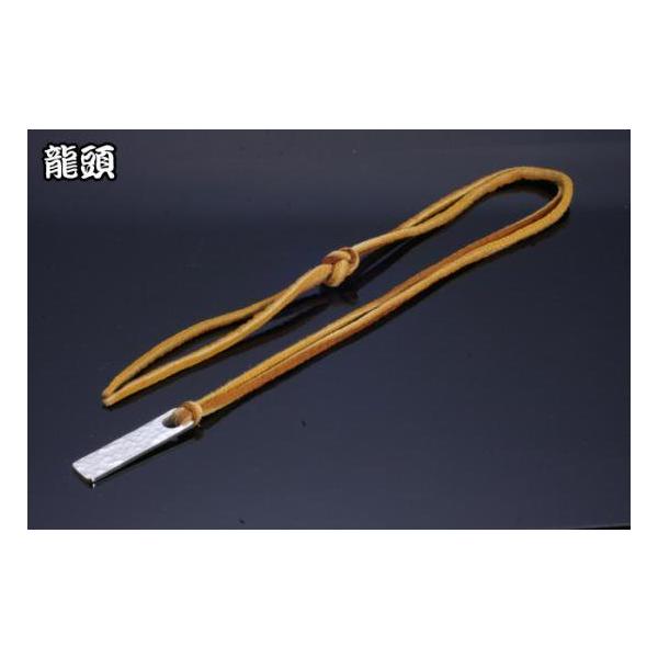 龍頭 丸鎚目 (小 マット仕上げ) ネックレス 革紐付き ペンダント メンズ レディース シルバー シルバーネックレス メンズネックレス シルバー950 男性_3