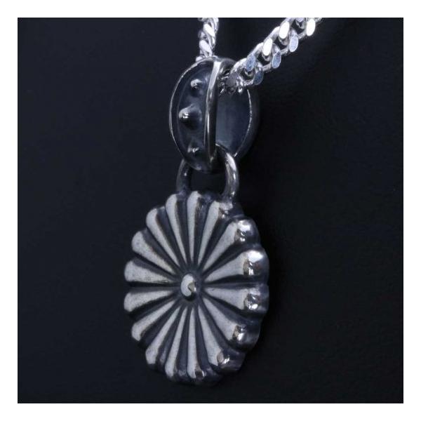 龍頭 菊 (大) ネックレス チェーン付き ペンダント メンズ シルバー シルバーネックレス メンズネックレス 花 シルバー950 男性 彼氏 伝統技法 ギフト_4