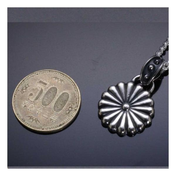 龍頭 菊 (大) ネックレス チェーン付き ペンダント メンズ シルバー シルバーネックレス メンズネックレス 花 シルバー950 男性 彼氏 伝統技法 ギフト_5