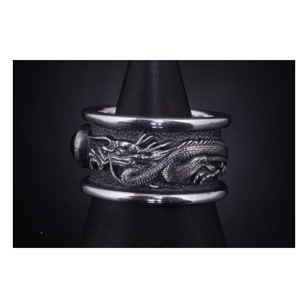 龍頭 ガーネット 龍 リング 大 23〜27号 指輪 天然石 竜 ドラゴン メンズ シルバー シルバーリング メンズリング シルバー950 男性 彼氏 伝統技法_3