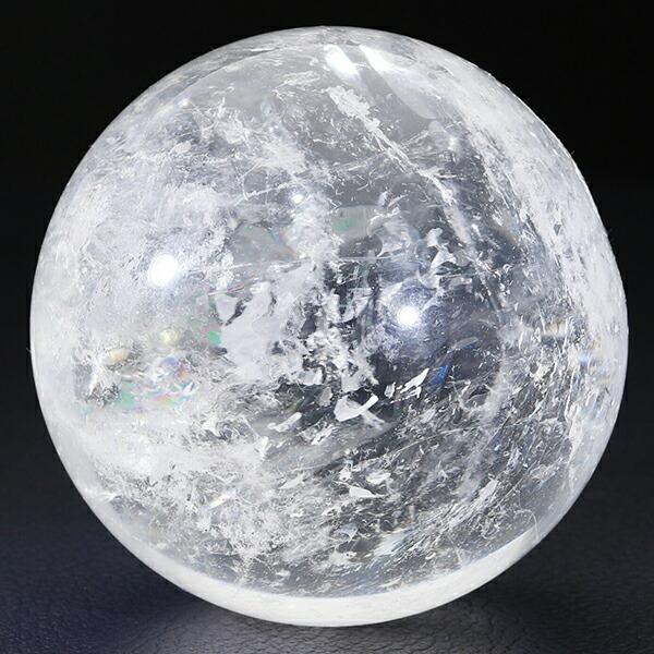 天然 虹入り水晶 丸玉 約51mm 穴なし 天然石 パワーストーン 置き玉 水晶玉 レインボークォーツ 虹入り レインボー水晶 アイリス プレゼントの画像