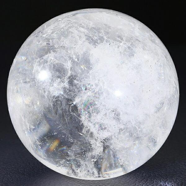 天然 虹入り水晶 丸玉 約51mm 穴なし 天然石 パワーストーン 置き玉 水晶玉 レインボークォーツ 虹入り レインボー水晶 アイリス プレゼントの画像