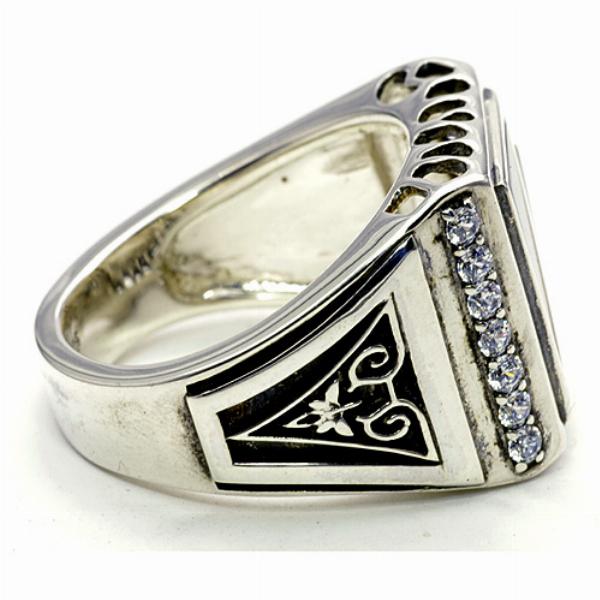 SAINTS（セインツ） リング 指輪 ブラック＆ホワイトシェル シルバー