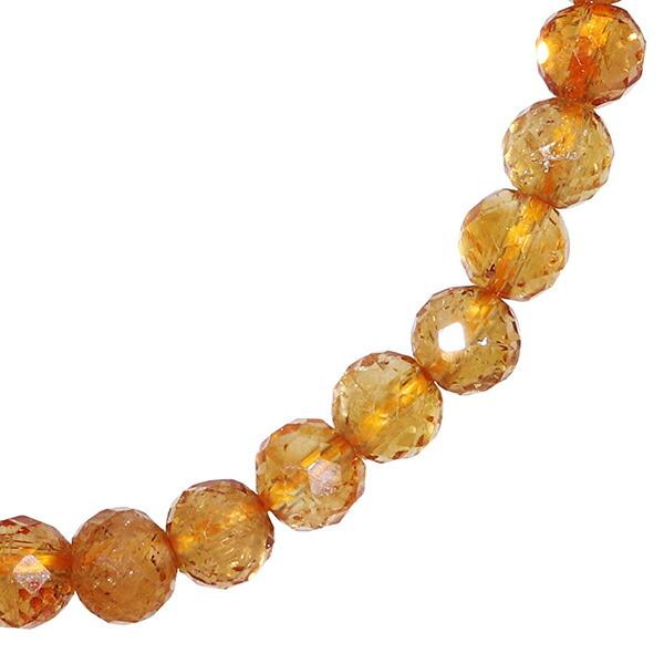インペリアルトパーズ カット ブレスレット 5.7mm 17.5cm メンズM 