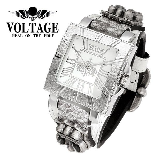 VOLTAGE ヴォルテージ BRAVE 4 ホワイト 腕時計 メンズ ブランド 時計 腕 日本製 シチズン 革ベルト ベルト 革 スクエア 四角 ローマ数字
