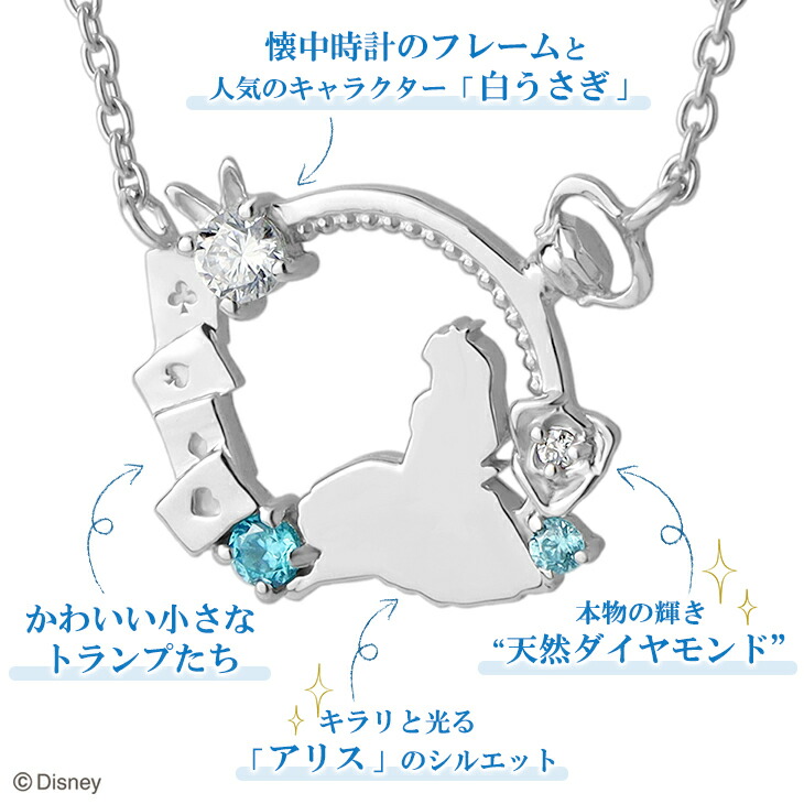 Disney ディズニー 当店限定 ふしぎの国のアリス ネックレス