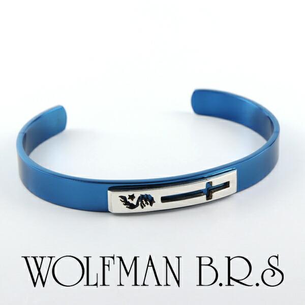 WOLFMAN B.R.S（ウルフマンBRS） ウルフ クロス シルバー バングル