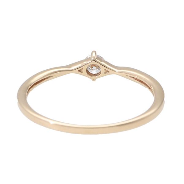 K18 PG 一粒 ダイヤモンド リング 指輪 ピンクゴールド 18金 18k