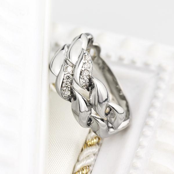 PT900 二連 ダイヤモンド ツイスト プラチナリング 指輪 プラチナ リング 天然 ダイヤ シンプル 上品 幅広 ボリューム レディース