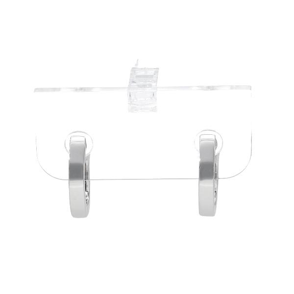 ホワイトゴールド フープ ピアス 2P 両耳用 2mm×13mm フープピアス
