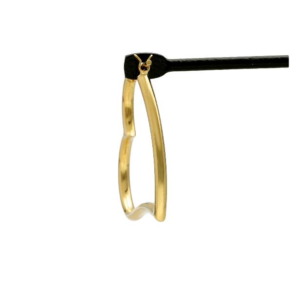 K18 ハート フープ ピアス 2P 両耳用 18金 18k ゴールド フープピアス