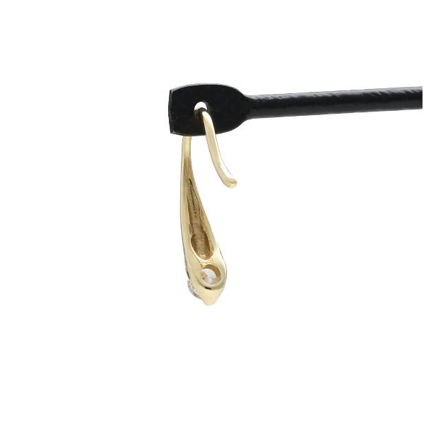 K18(wg)ダイヤモンドフックピアス(両耳用) D0.2ct×2 K18 ダイヤモンド ドロップ フックピアス 2P 両耳用 18金 18k