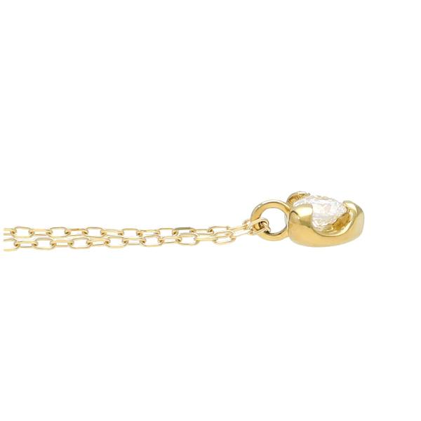 K18 ハート ダイヤモンド ネックレス 18金 18k ゴールド 一粒 天然 