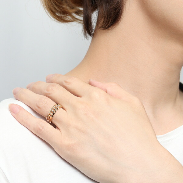 A102802)K18 YG リング デザイン 約12号 アクセサリー 18金 n5.jpg