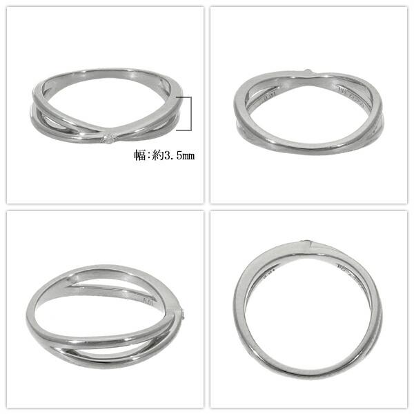 ピンキー&ダイアン ダイヤモンド クロス リング 8〜14号 シルバー950 ダイアモンド 天然ダイア 天然ダイヤ 天然石 シンプル さりげない 透かし 上品 | PINKY&DIANNE | 05