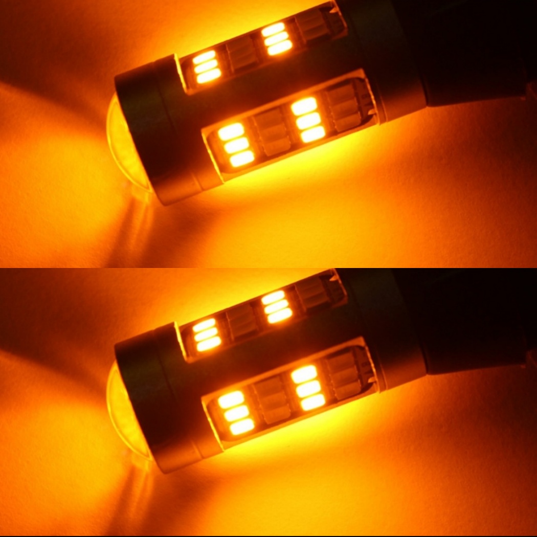 高輝度 ウインカーポジションキット T20 ピンチ部違い ツインカラー ハイフラ防止 LEDウィンカー LED 42連 ホワイト アンバー ハイフラ防止抵抗付き ウインカー |  | 02