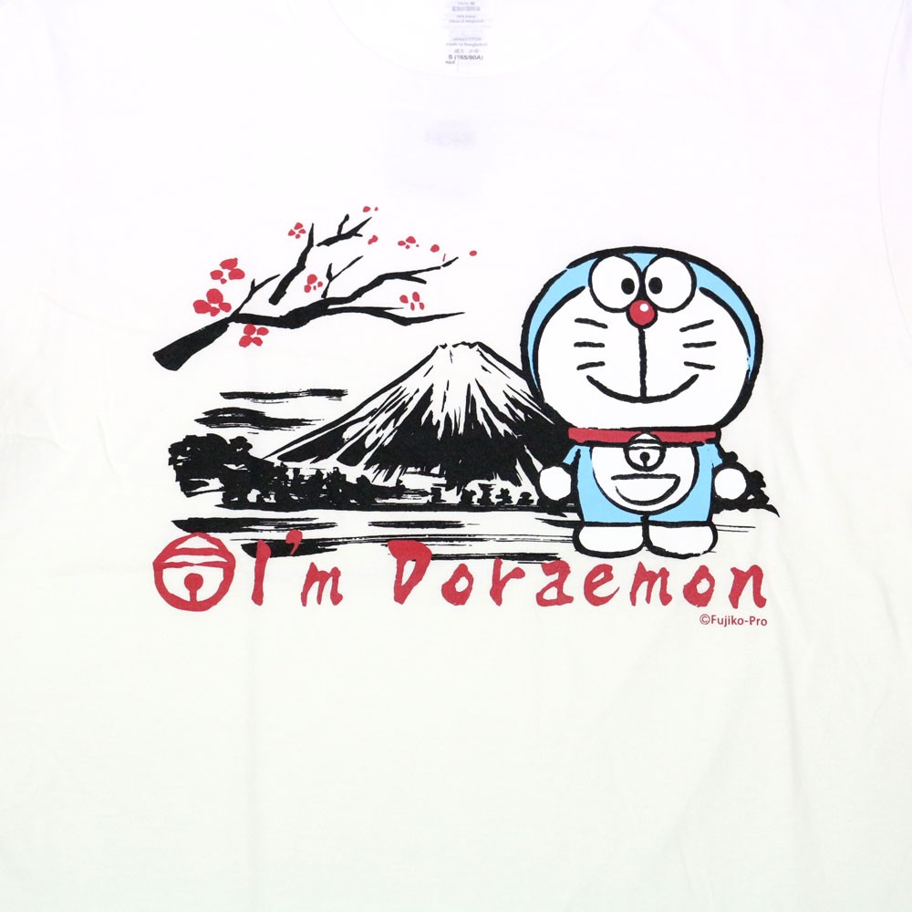 ドラえもん 日本限定 和風デザイン Mount Fuji Tシャツ 富士山 梅 DR005-WHT ...