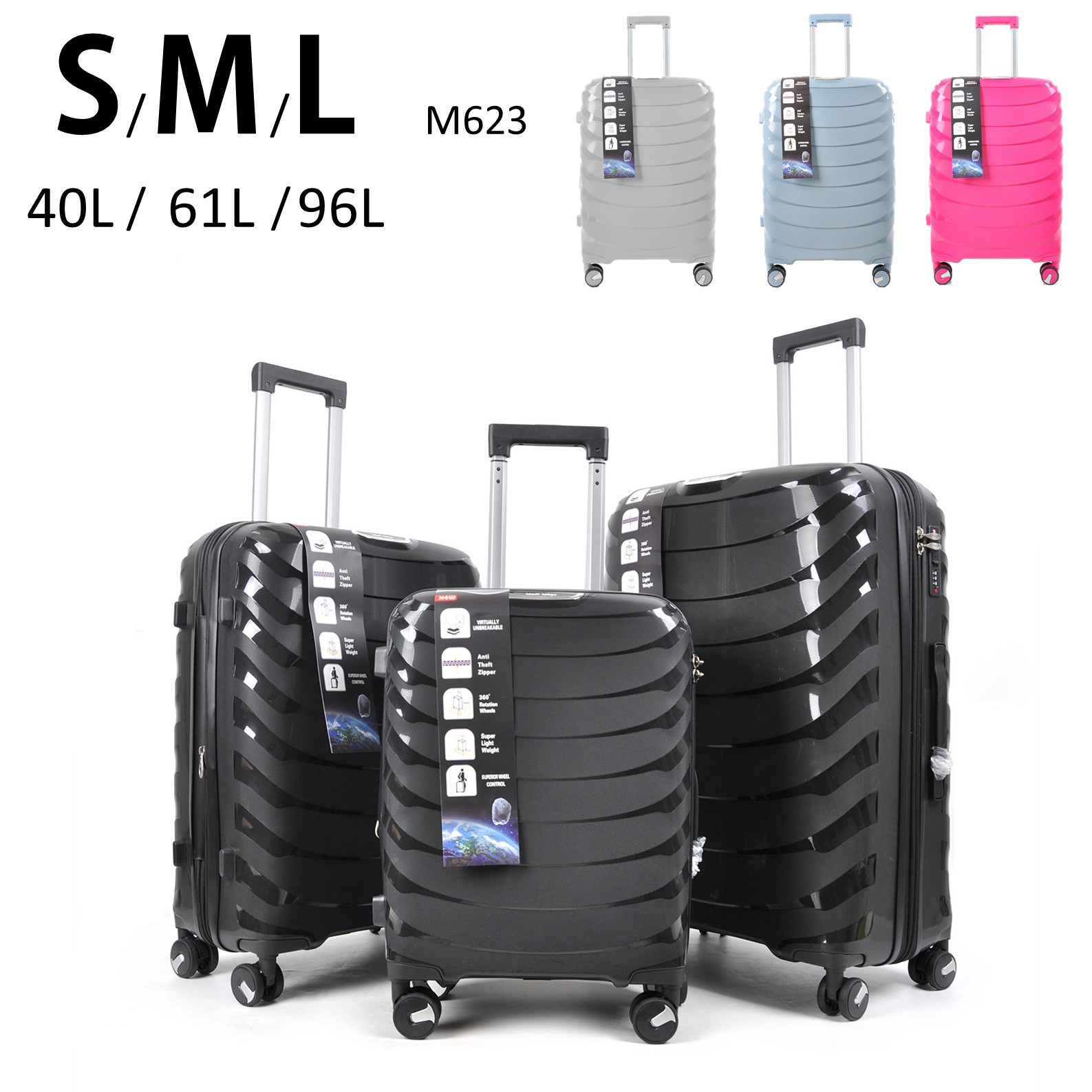 条件付き送料無料】【M623】拡張マチ付きキャリーケース スーツケース