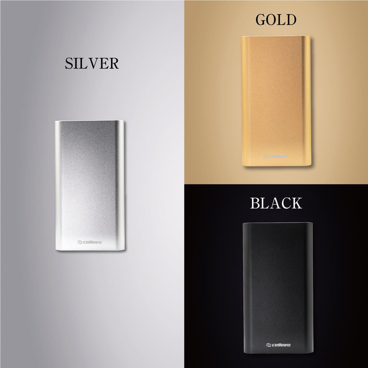 cellevo 【送料無料】 モバイルバッテリー 24000mAh アルミ LED