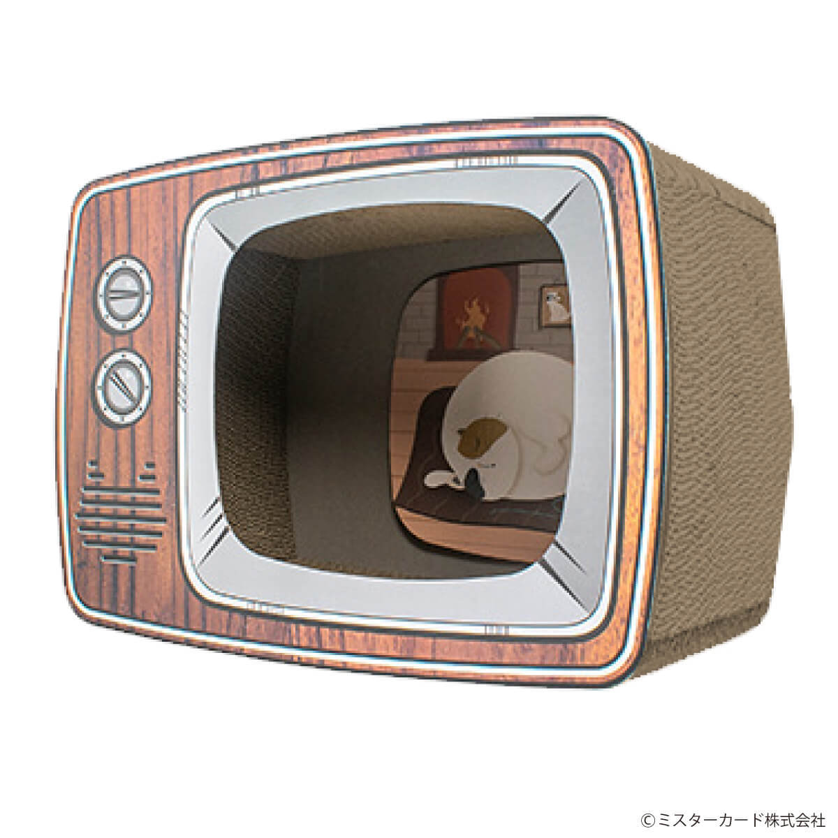 猫 爪とぎ 猫 爪研ぎ 高密度 段ボール つめとぎ オシャレ テレビ ラジオ ゲーム オーブン ベッド 昭和 レトロ ねこ ネコ バリバリハウス CT-CSB01 | miraiON | 01