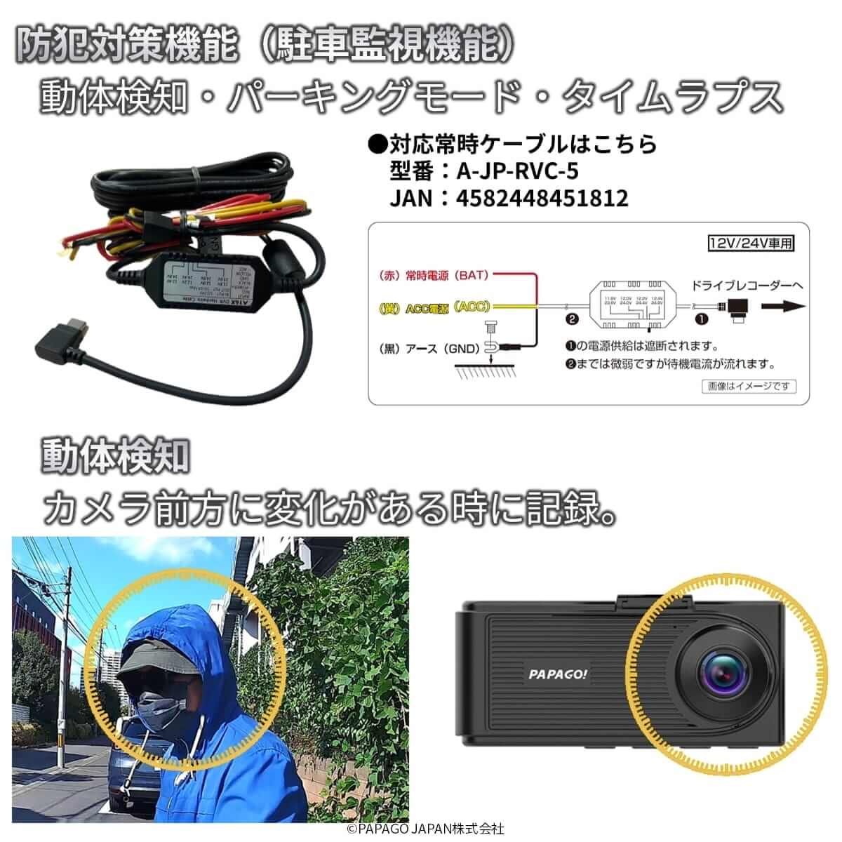 ぶつかった決定的瞬間は記録できてますか？その瞬間を見逃さない！まるごと490°記録する３カメラドライブレコーダー「GoSafe490G2K」GS490G2-64GB｜allbuy｜13