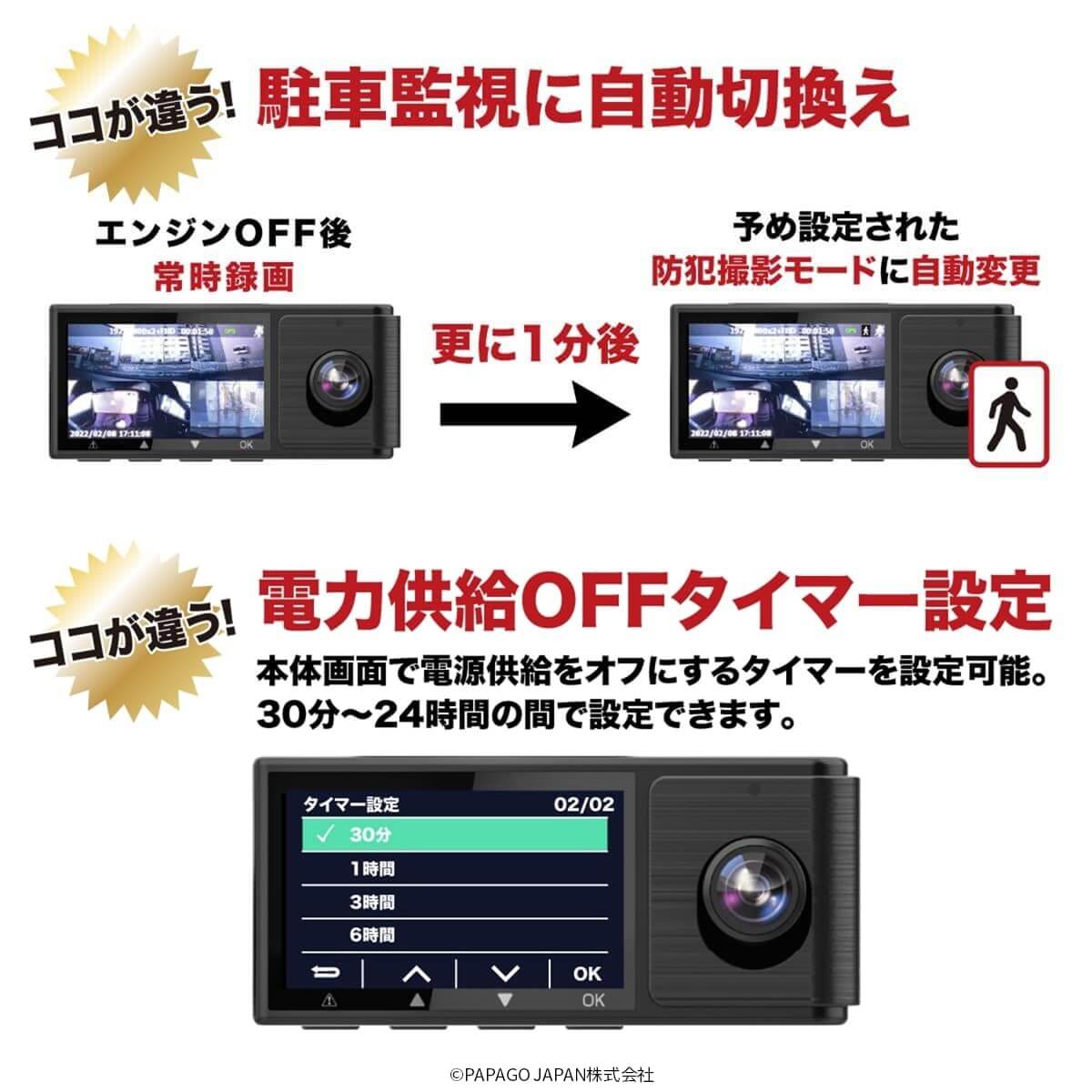 ぶつかった決定的瞬間は記録できてますか？その瞬間を見逃さない！まるごと490°記録する３カメラドライブレコーダー「GoSafe490G2K」GS490G2-64GB | PAPAGO! | 14