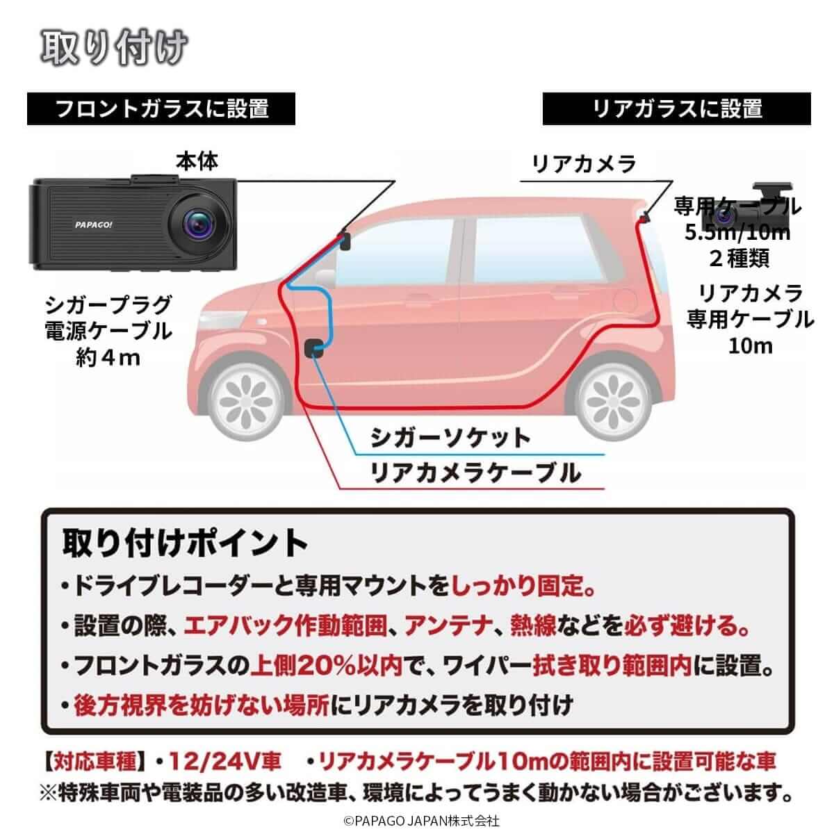 ぶつかった決定的瞬間は記録できてますか？その瞬間を見逃さない！まるごと490°記録する３カメラドライブレコーダー「GoSafe490G2K」GS490G2-64GB | PAPAGO! | 15