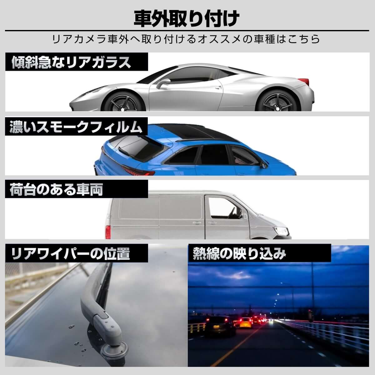 4カメラ ドライブレコーダー GoSafe 640G　GS640G-64GB 前後左右 360° GPS内蔵 赤外線 リアカメラ 2K 1440p 400万画素 | PAPAGO! | 05