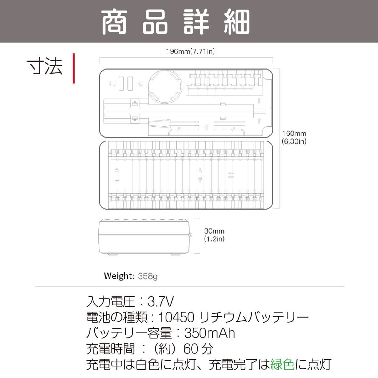 58in1電動 ＆ 手動精密ドライバー セットMR-58EPCB-GY50種類のビット