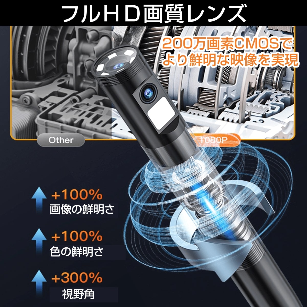 【2カメラ360度回転】デュアルスコープ360 内視鏡カメラ 狭所 暗所 高所 点検 防水 配管 エアコン 車整備 DIY 家屋 ペット 害獣対策 自由研究 |  | 08