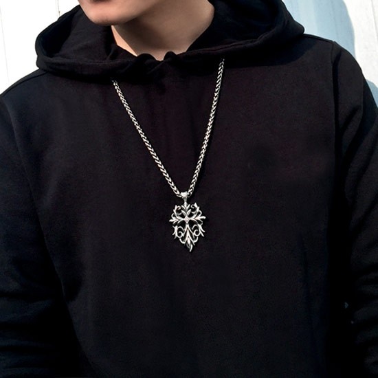 ネックレス メンズ クロス 十字架 ビッグフェイス アクセサリー