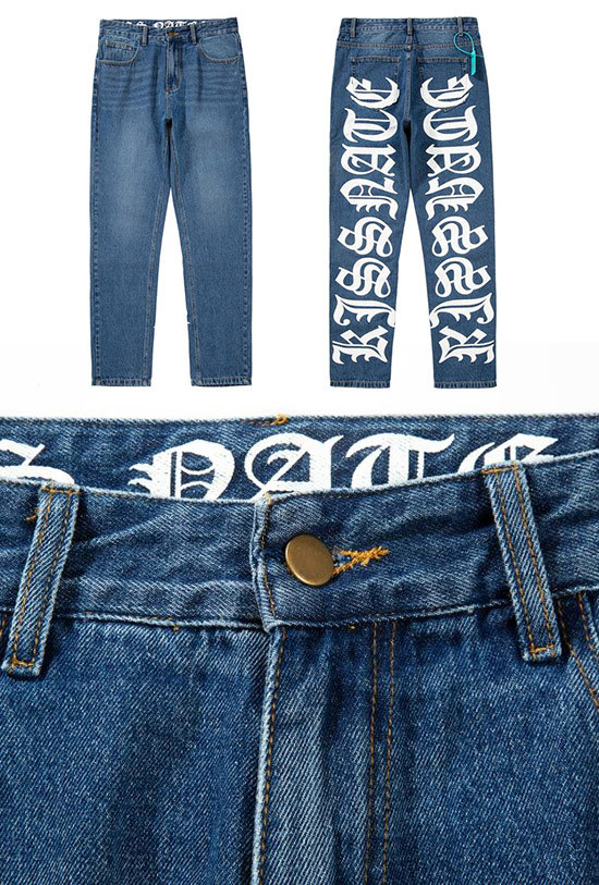 ジーンズ デニムパンツ おしゃれ アメリカン レトロ 英文字ロゴ XLARGE ジーンズ OLD ENGLISH BAGGY DENIM PANTS メンズ