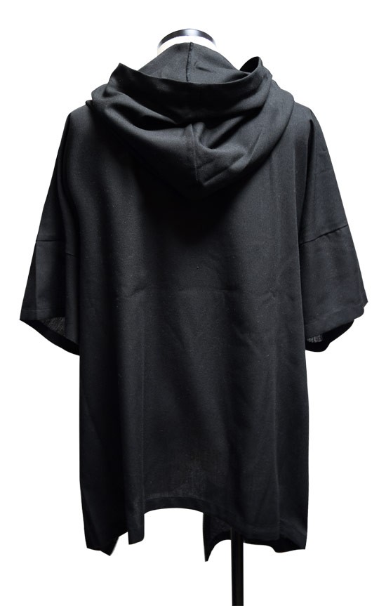 パーカー メンズ モード系 カットソー Tシャツ ブラック 黒