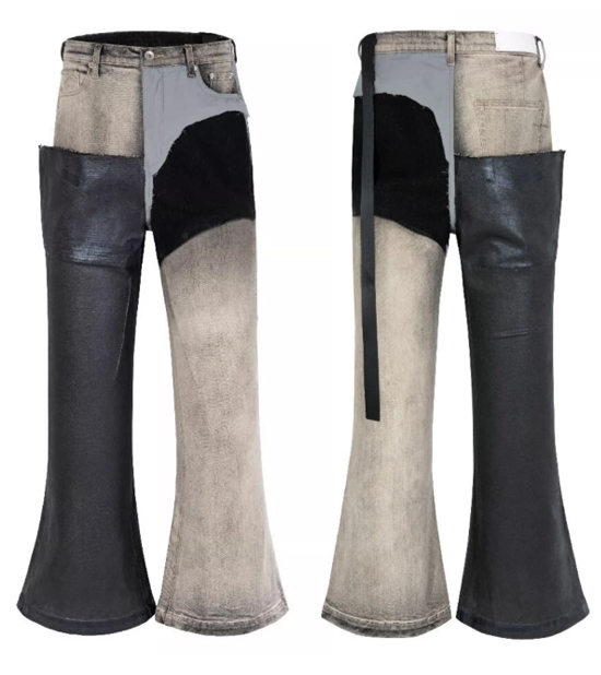 デニムパンツ メンズ V系 スキニーパンツ モード系 フレアデニム
