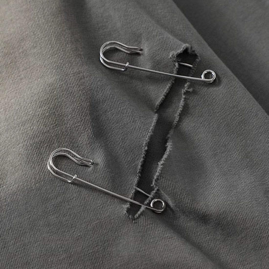 モード系 ロンT メンズ ロングTシャツ V系 カットソー ダメージ