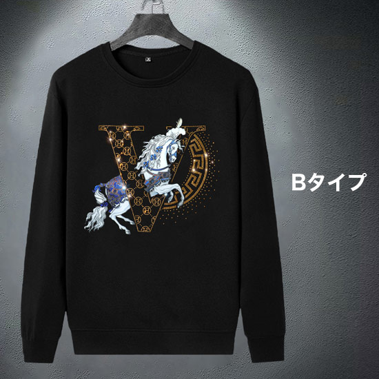 十字架、ラインストーン、刺繍、お兄系ロンt ロングTシャツ メンズ ラインストーン オラオラ系 ロンT V系