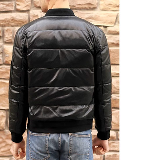 ライダースジャケット メンズ ダウンジャケット 本革 ラムレザー