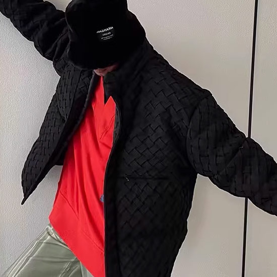 オラオラ系 ダウンジャケット メンズ V系 編込み イントレチャート 30