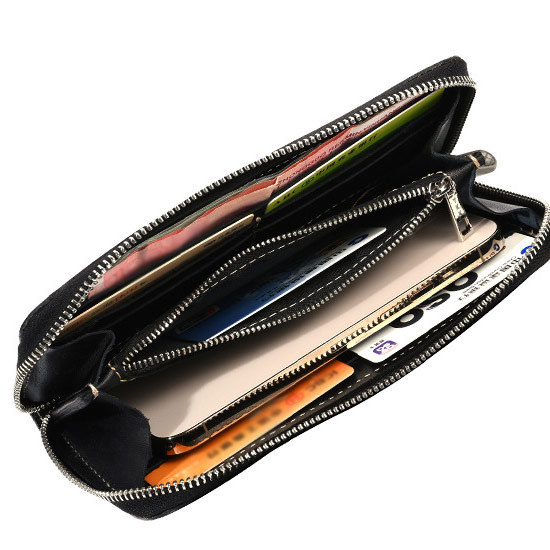 長財布 メンズ スタッズ 財布 本革 レザー 汚し加工 バイカラー 薔薇