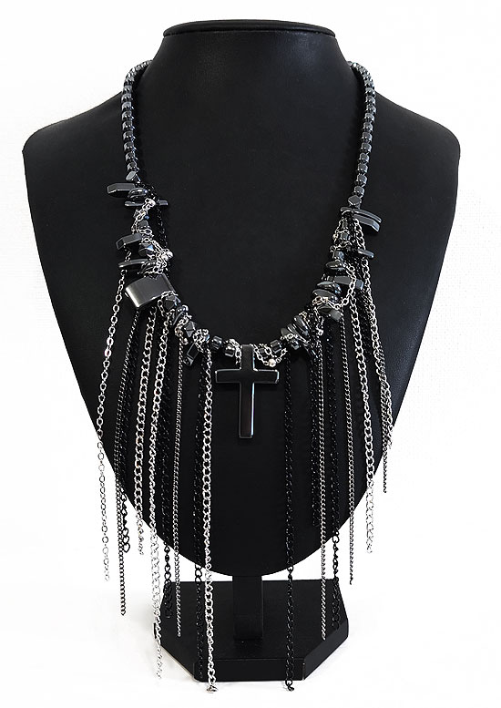 V系 ネックレス メンズ モード系 じゃらじゃらネックレス チェーン