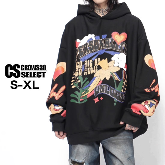 パーカー メンズ V系 サーフ ビッグパーカー y2kファッション 新作 花