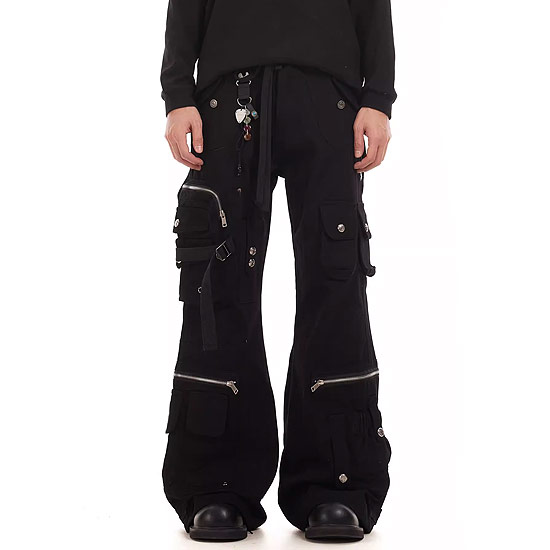 V系 カーゴパンツ メンズ モード系 オラオラ系 チェックカーゴパンツ