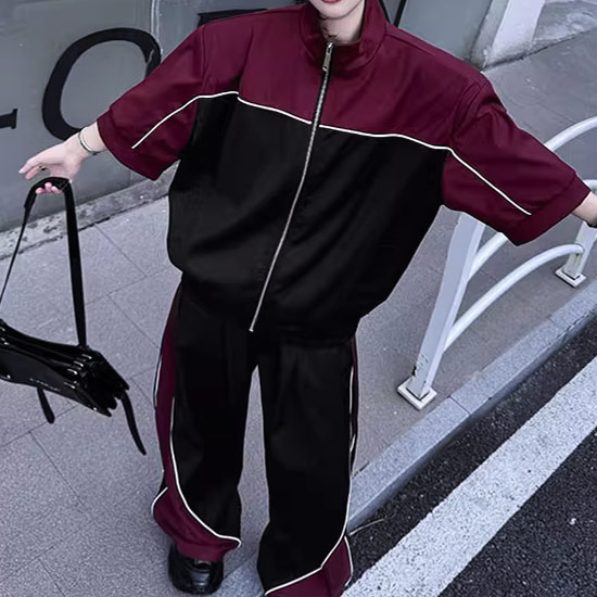 オラオラ系 セットアップ メンズ ジャージ 半袖 V系 ワイド
