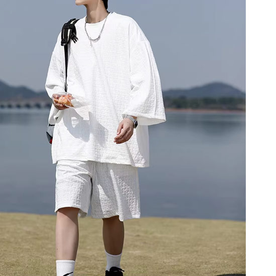 オラオラ系 セットアップ メンズ Tシャツ V系 カットソー モード系